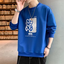 好质量！男士长袖t恤印花卫衣男秋季潮牌衣服潮流百搭W628，男装卫衣，星座815-2