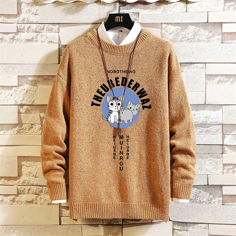 M19160-P45加绒款-P65加厚加绒毛衣男大码毛线衣男针织衫砖墙,男装针织衫/毛衣,电商A040A
