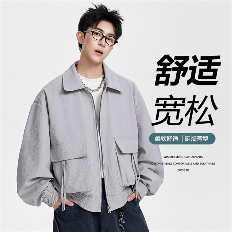 得物二开双面穿高级潮牌设计翻领夹克外套男2025秋季JK1235-P98,男装夹克,星座1103-3