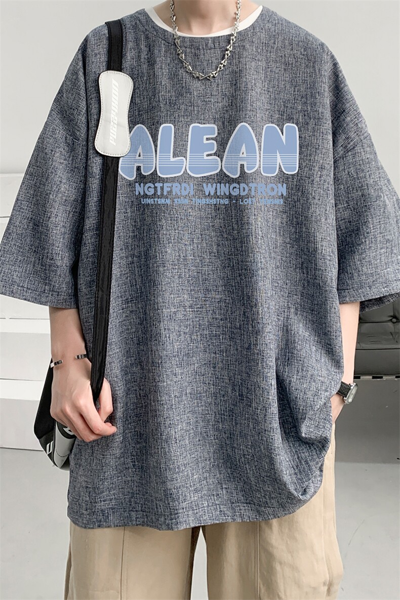 风复古亚麻短袖男棉麻t恤男半袖ZT71291-P35,男装T恤,电商A040