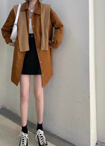 2021-01小披肩风衣，女装风衣，春霓公主