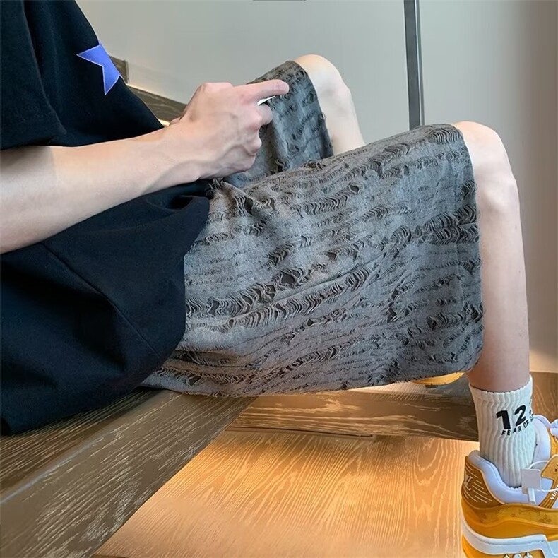 男日系新款ins潮流潮百搭休闲裤潮牌夏季青春流行简约直筒型,男装休闲裤,星座716-4