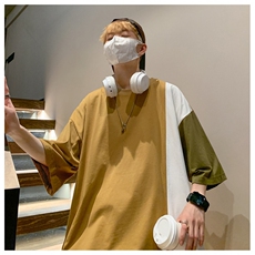 C336-P302024夏季新款潮流圆领短袖T恤男日系百搭宽松上衣现货，男装T恤，星座512-6