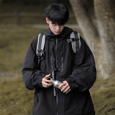 美式机能风宽松夹克外套秋季山系户外防风冲锋衣男装W7909-P72，男装夹克，星座512-4