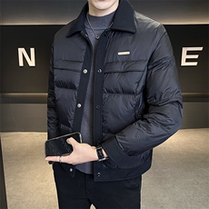 冬季棉衣男2025新款翻领拼接潮牌棉服男款C317-M8562-P145，男装棉衣，电商C317