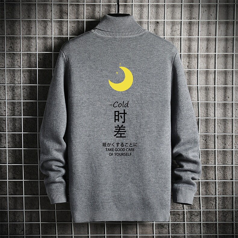 GM45047-P45加绒款-P65高领毛衣男士大码内搭毛线衣男网格,男装针织衫/毛衣,电商A040A