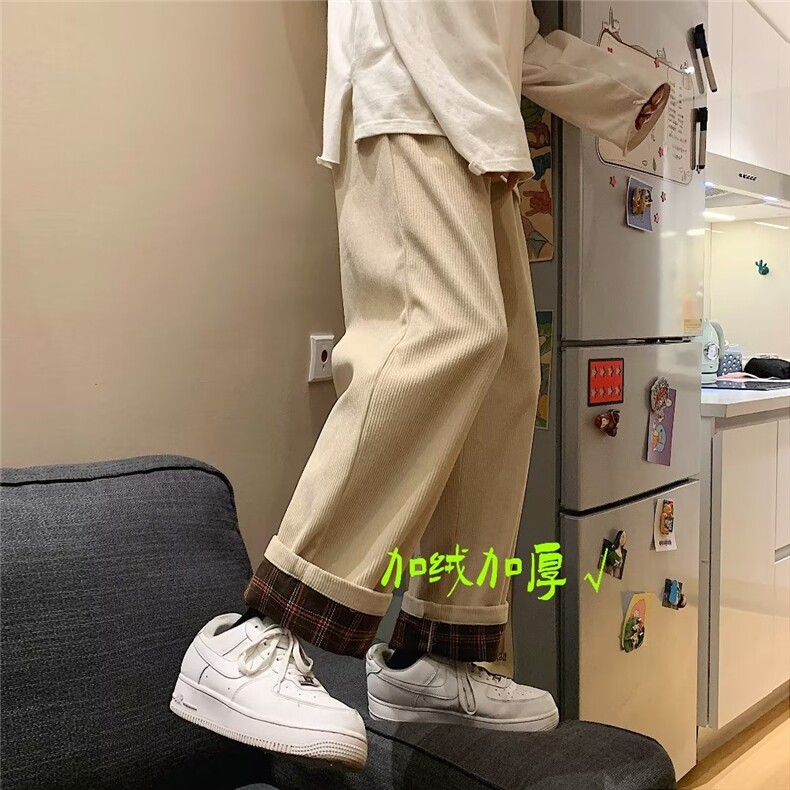 男秋季新款港风休闲裤加绒灯芯绒K1809P33,男装休闲裤,星座1116-2