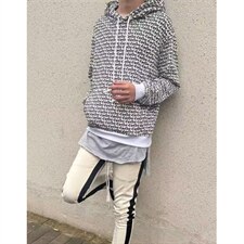 满印字母连帽卫衣宽松高街ing外套男女款帽衫情侣款WHK18，女装短外套，星座1116A（原606A-3）