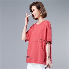 T恤新款韩版百搭女上衣新品修身设计感气质，女装T恤，悦见她
