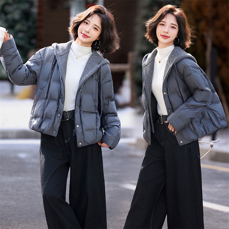 现货现货羽绒服女短款冬季2025新款小个子宽松韩版加厚外套现货！,女装羽绒服,一安秀