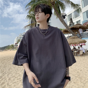 12个色品质220足克光板纯色短袖T恤白11.5彩12.5同价位质量无对手图片