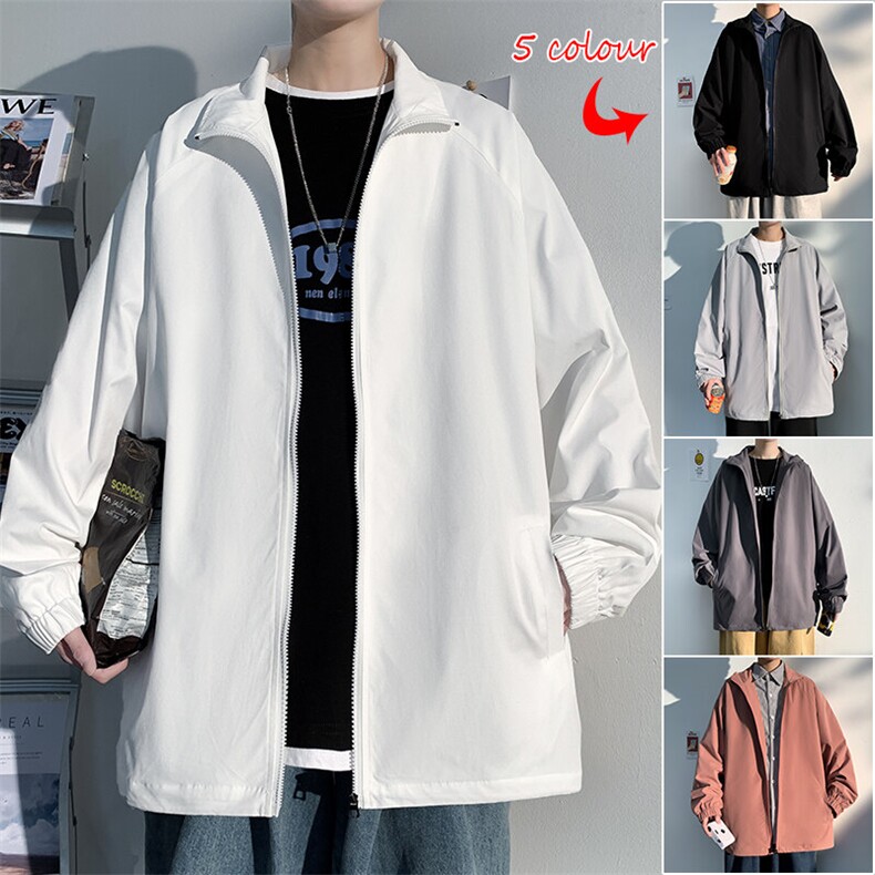 2025春季潮牌纯色简约青少年休闲百搭夹克外套男士J6200-P45，男装夹克，电商A001