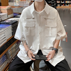 S62-P38美式工装大口袋短袖衬衫，男装衬衫，星座1501-1