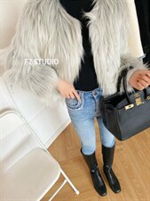 【现货】防皮草外套，女装皮草，F/TU