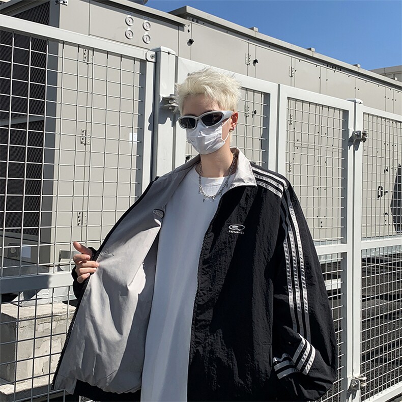 F425P70秋装新款双面穿男女生同款休闲外套夹克时尚宽松,男装夹克,星座512-6