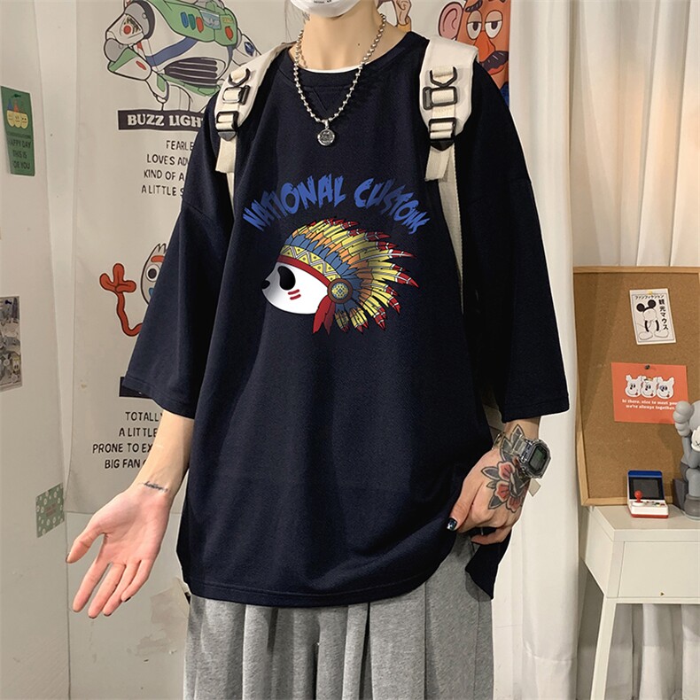 Q11196-P30春夏季七分袖t恤男大码五分袖男短袖中袖,男装T恤,电商A040
