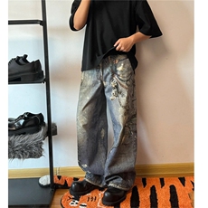 【套图6】903-AK91-特P70【98】S-3XL印花牛仔裤！，男装牛仔裤，星座903