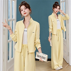 2026年春季新款休闲减龄显瘦两件套套装，女装套装/套裙，布芭啦