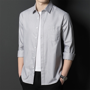 FC-PC2203男式服装秋季新款衬衫男长袖翻领休闲四季可穿衬衣P63图片