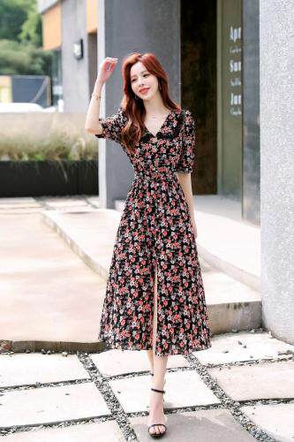 碎花连衣裙，女装连衣裙，依启蒙