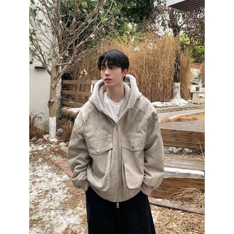 706-1-WY8244-P118现货冬季男士连帽大理石纹座山雕毛加厚棉服,男装棉衣,星座706-1