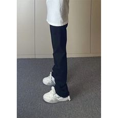 【有货】KZA21CC-P48毛边弯刀牛仔裤男修身直筒微喇裤子，男装牛仔裤，星座1007（原301D）