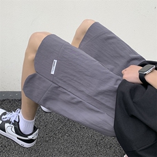 港风纳米皱运动冰丝休闲裤高街五分裤宽松直通短裤DK205P35，男装休闲裤，星座1204-3