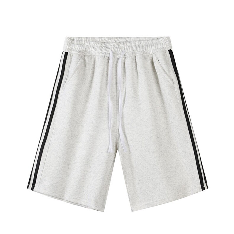 抖音得物高品质二开重磅华棉夏季三条杠织带短裤休闲运动五分裤,男装休闲裤,电商A486