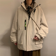 新款连帽冲锋衣夹克男港风潮流宽松休闲外套JK2306-P68，男装夹克，星座717