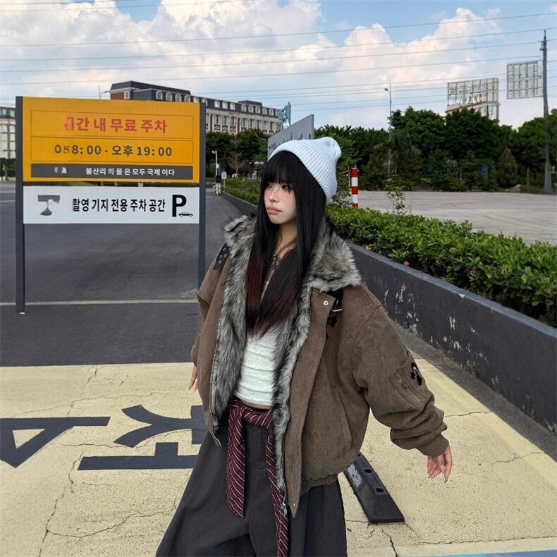 现货高质量座山雕毛领棉服男女冬季cleanfit工装外套MF389-P115,男装棉衣,星座412-3