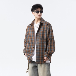 格纹款式休闲衬衣男 xh104-特P45图片