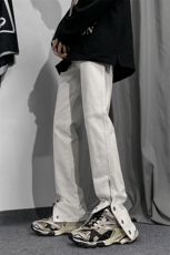 B221美式ins高街小众排扣拉链牛仔裤LK22073-P60控78，男装牛仔裤，电商B221