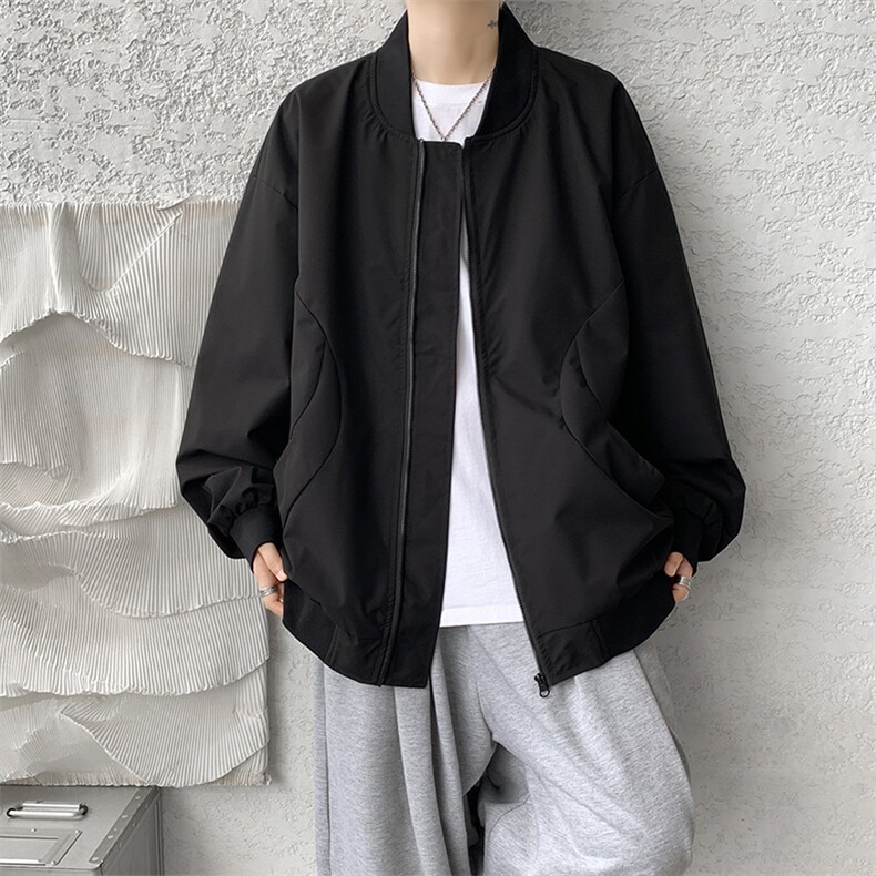 M-8XL棒球服男款春秋特大码加肥加大男装飞行员夹克外套JK001P65,男装夹克,电商B312