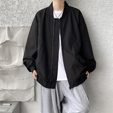 M-8XL棒球服男款春秋特大码加肥加大男装飞行员夹克外套JK001P65，男装夹克，电商B312