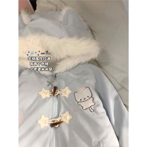 1506A/G78840/P99日系亚萌甜美刺绣猫咪麂皮绒棉服1图片