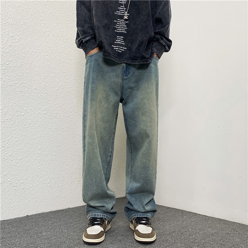 xz116-k789-P55-控78M-5XL现货大码多纽扣马丁靴牛仔裤,男装牛仔裤,星座116