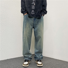 xz116-k789-P55-控78M-5XL现货大码多纽扣马丁靴牛仔裤，男装牛仔裤，星座116