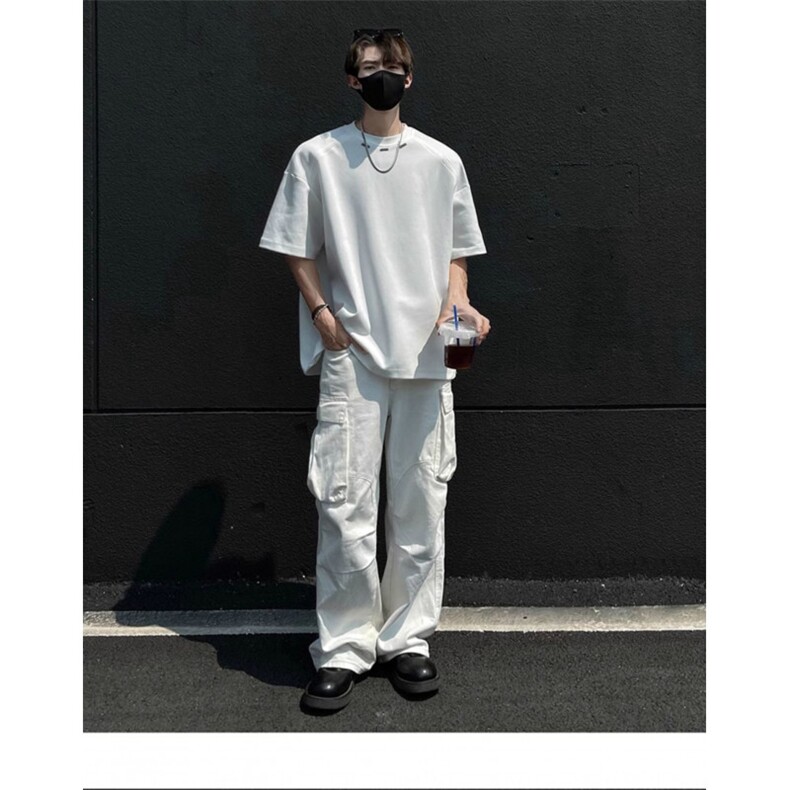 网络图现货！夏季短袖T恤高级感宽松简约潮流宽松RW51-P50,男装T恤,星座1005-6