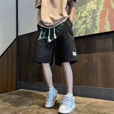 高街帅气休闲短裤男韩版潮流2024夏季新款ins宽松五分裤K4129-P36，男装休闲裤，星座412-3