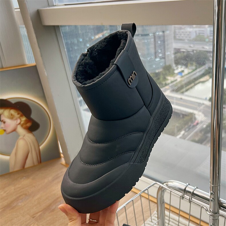 真皮雪地靴女2024冬季新款厚底增高棉鞋女保暖加绒女靴百搭靴子女，女鞋雪地靴，电商A223