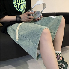 春夏新款重磅水洗印花短裤XZ604-DK103-P45控58，男装牛仔裤，星座604