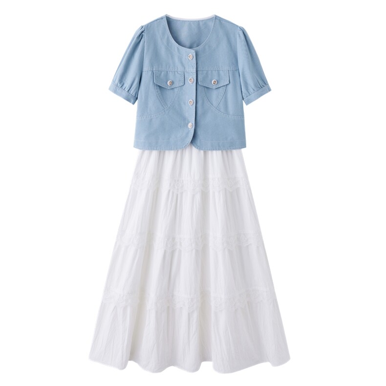 2025夏新品现货度假风连衣裙两件套2C256-9501-P145-K208,女装连衣裙,2C256