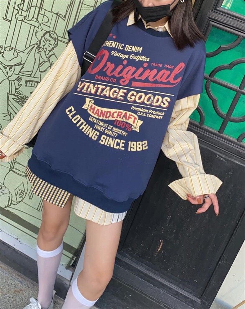 韩版字母马甲卫衣，女装马夹，Q.P