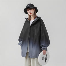 2026中性风山系防水冲锋衣渐变色夹克女大码M-5XL休闲JK77088P85，男装夹克，星座227-7