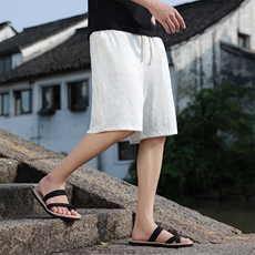 2025夏新款男装新中式风禅意龙纹提花针织休闲短裤DK100-P40，男装牛仔裤，电商B277(原6028)