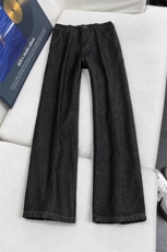 B221美式ins高街设计感修身微喇原色牛仔裤LK25592-特P45控78，男装牛仔裤，电商B221
