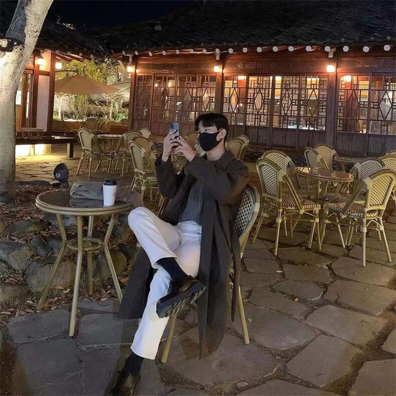秋冬中长款毛呢大衣男韩系高级感英伦风衣外套风衣DY003P125,男装风衣,星座1004（原星座815-3）