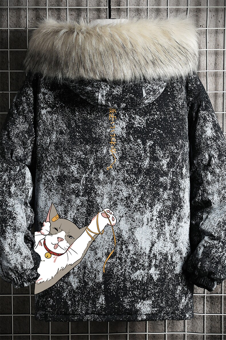 MC49013-P135日系潮衣男大码派克服男工装服外套袄网格,男装棉衣,电商A040A