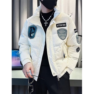 冬季翻领贴标棉服外套男休闲痞帅飞行员外套百搭棉衣 M8021图片
