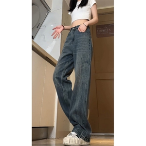 高街美式立体猫须工艺水洗牛仔裤-Z024#P65图片
